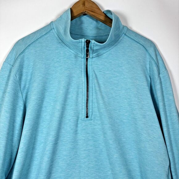 Tommy Bahama Pullover Mens XL Blue Island Zone Half Zip Performance Sweater Top - Picture 3 of 16